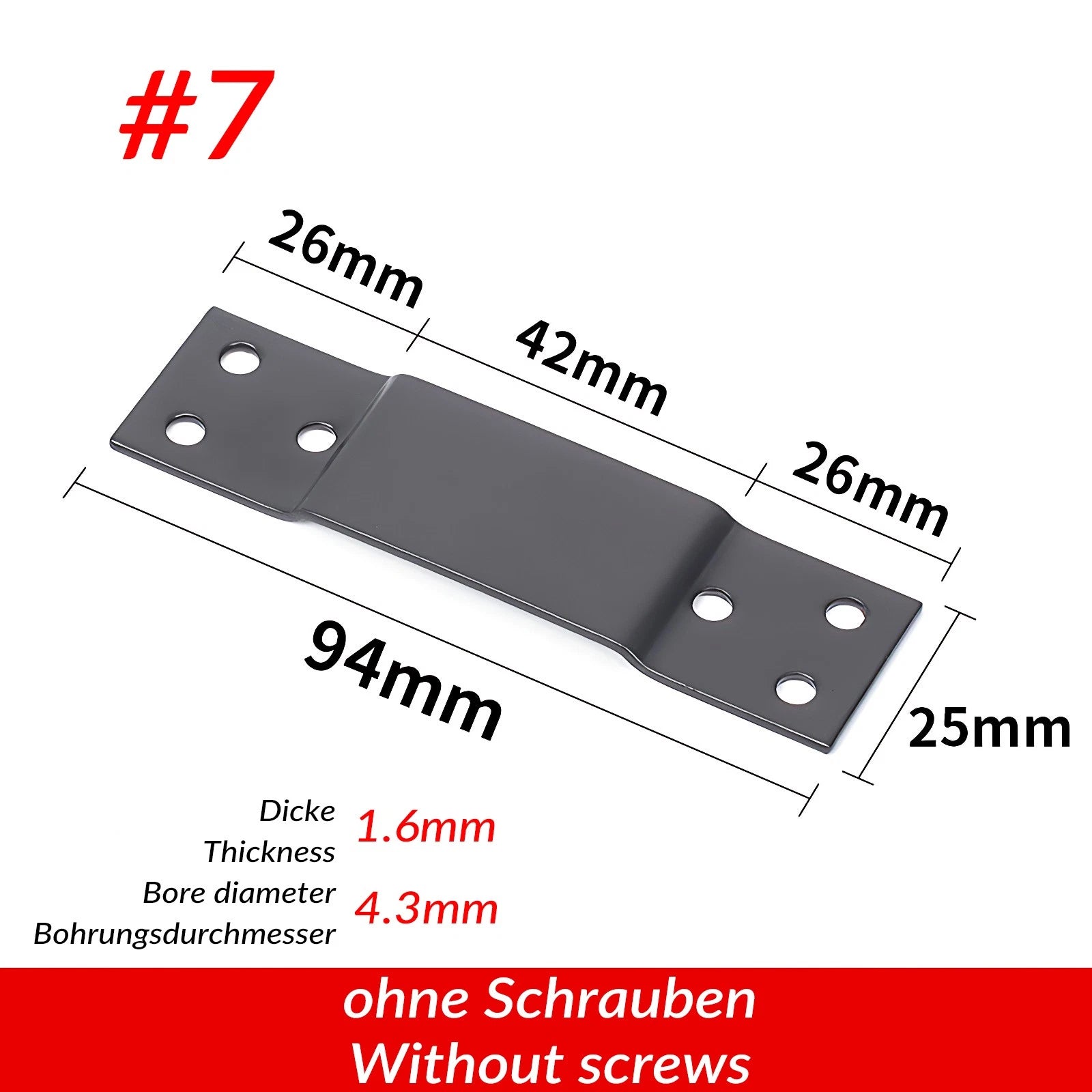 U Shaped Brackets Flat Hooks Stainless Hooks Ceramic Tile Display Bracket