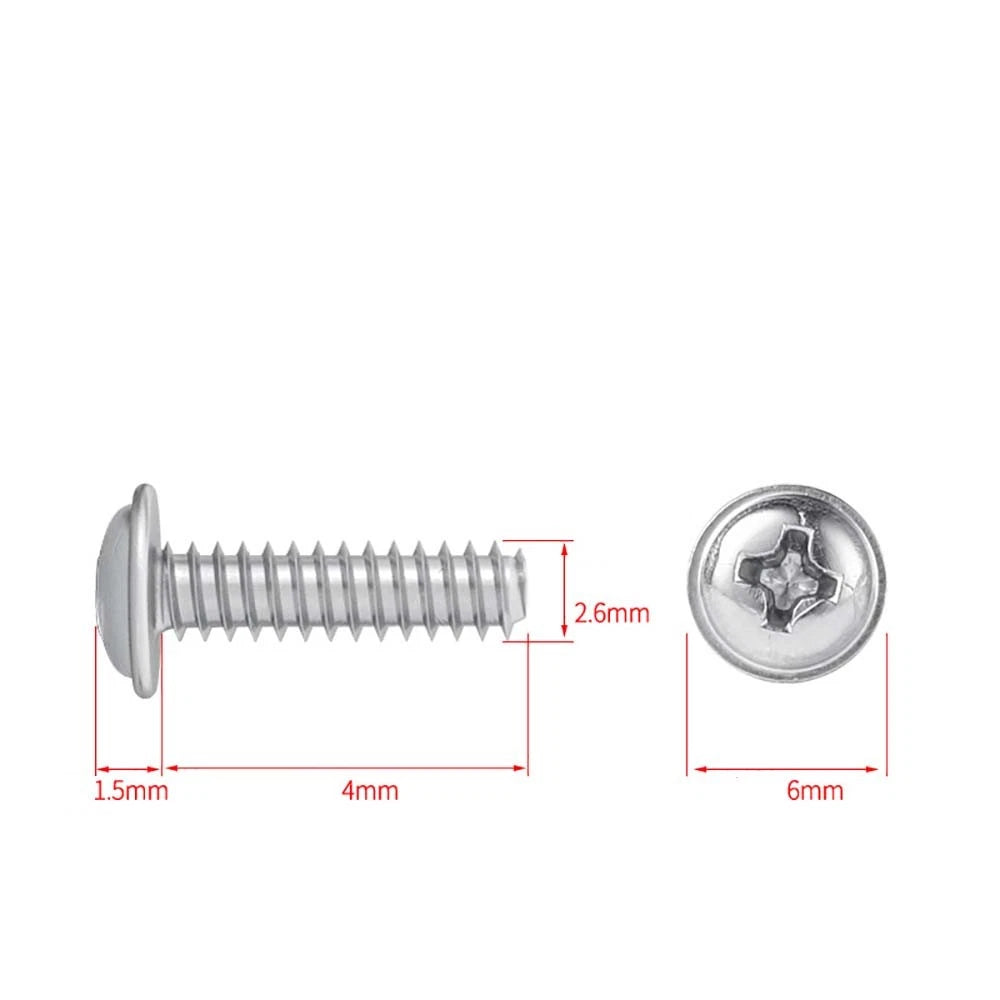 M1.7–M4 Stainless Steel Phillips Pan Head Machine Screws — 304 A2, Multiple Sizes