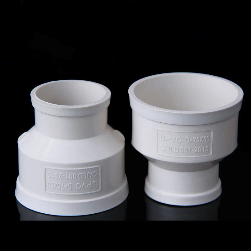 PVC Drain Pipe Connector Inspection Port Drainage Tube Fittings Reducer Adapters