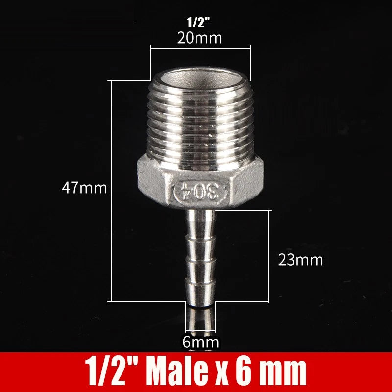 1/4"-4" Inch Female/Male Stainless Hose Connector Fitting For Air Water Fuel Gas