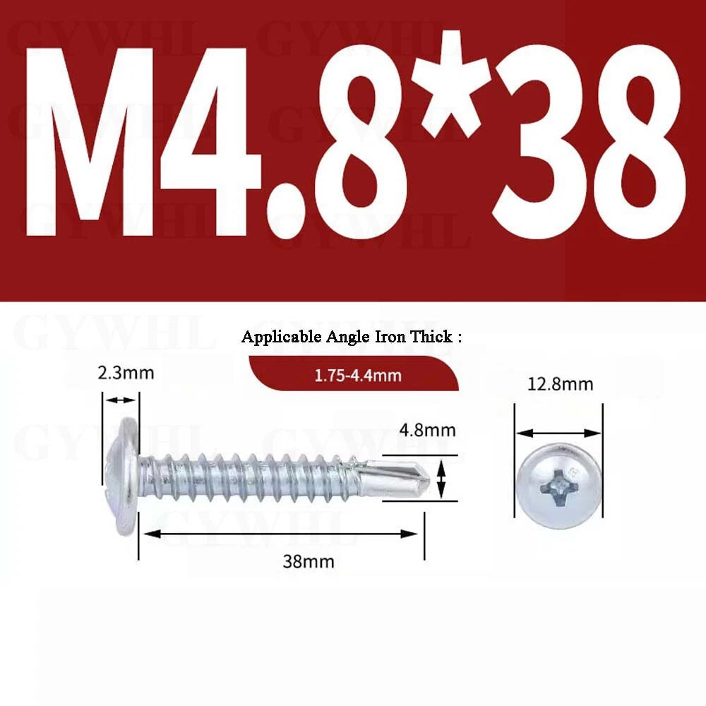 M4.2 M4.8 Self Drilling Wafer Head Screws – Steel & Stainless for Sheet Metal