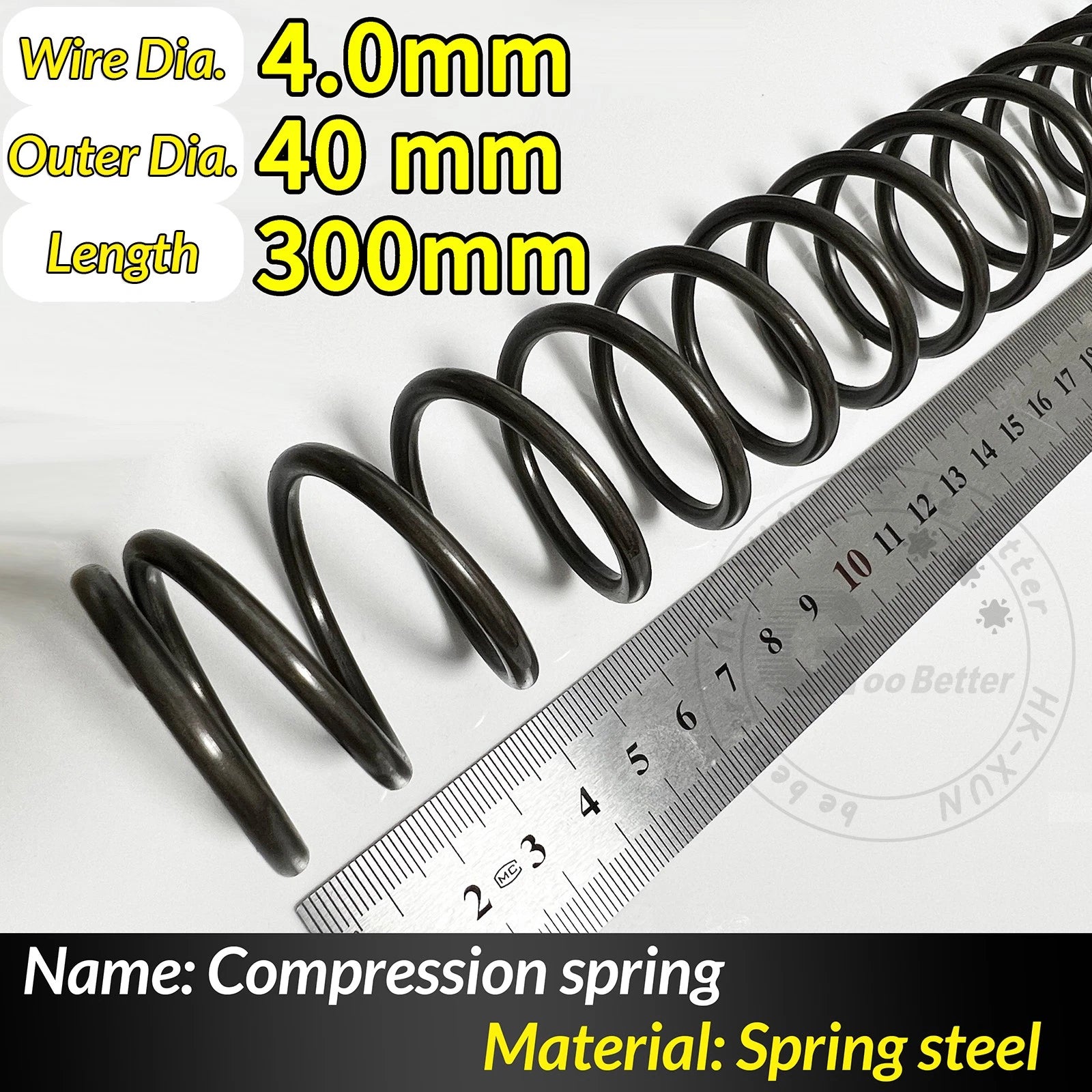 Compression Spring Pressure Springs, Wire Dia 4-5mm, OD 20-80mm, Length 300mm