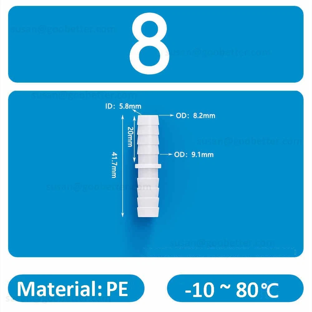 Plastic Barbed Hose Connectors — T-Piece, Elbow & Straight Fittings for Air & Water Lines