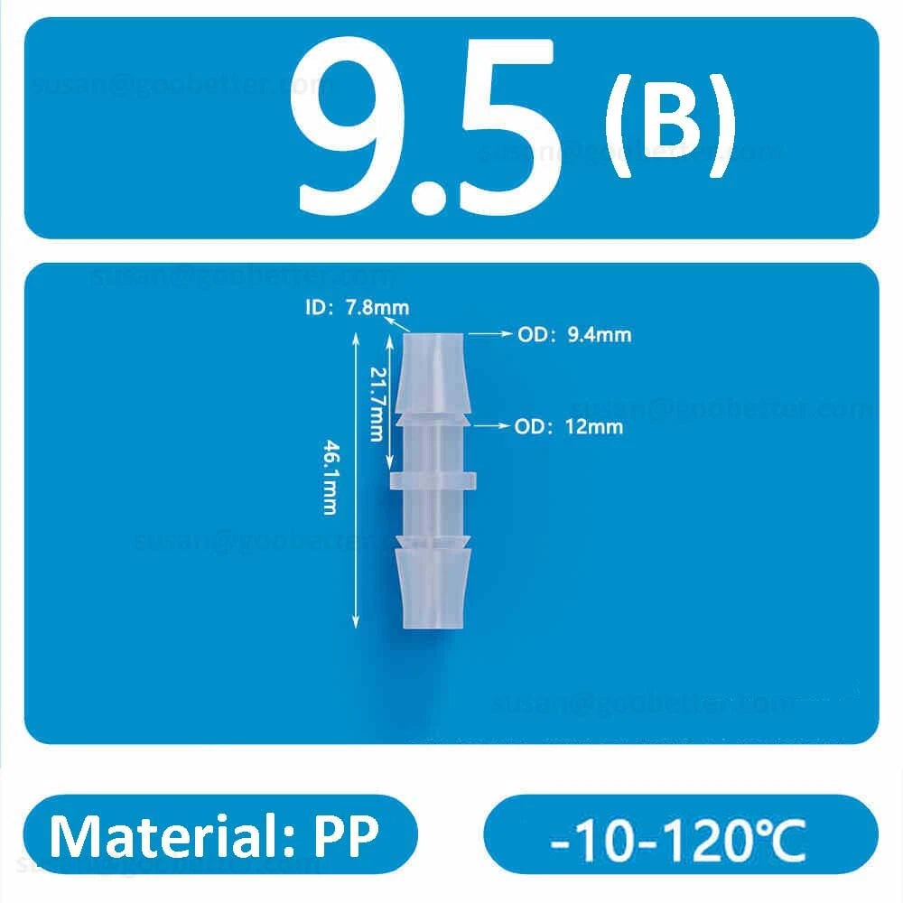 Plastic Barbed Hose Connectors — T-Piece, Elbow & Straight Fittings for Air & Water Lines