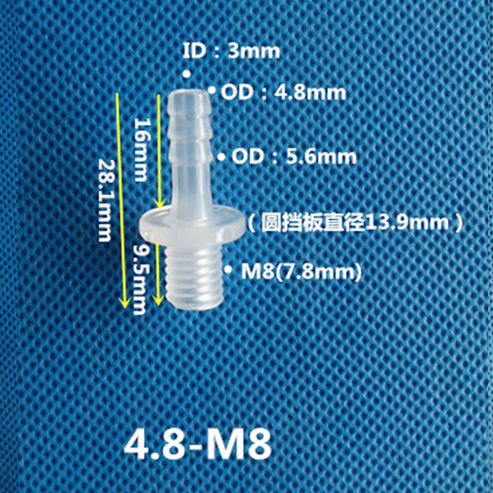 BSP Metric External Thread Straight Barb Connector – Plastic Hose Pipe Fitting