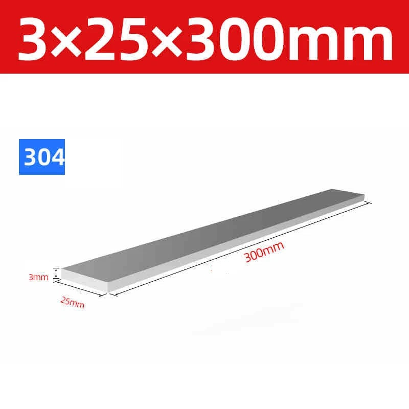 304 Stainless Steel Flat Bar Metal Plate Strip Width 10mm-80mm Thick 3mm to 20mm