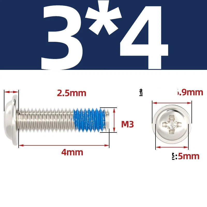 M2–M6 Flanged Button Head Screws – Carbon Steel, Phillips Drive, Nickel or Black Zinc Plated