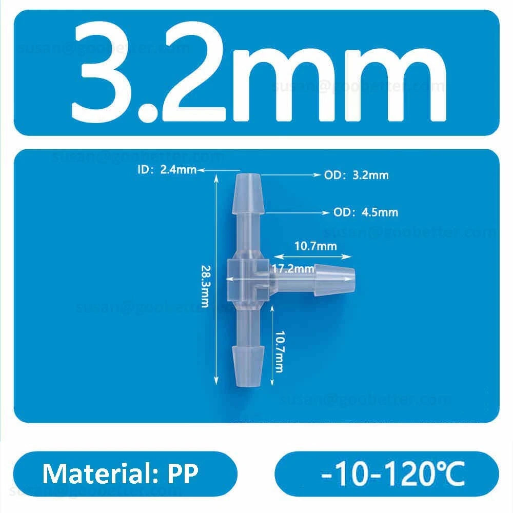 Plastic Barbed Hose Connectors — T-Piece, Elbow & Straight Fittings for Air & Water Lines