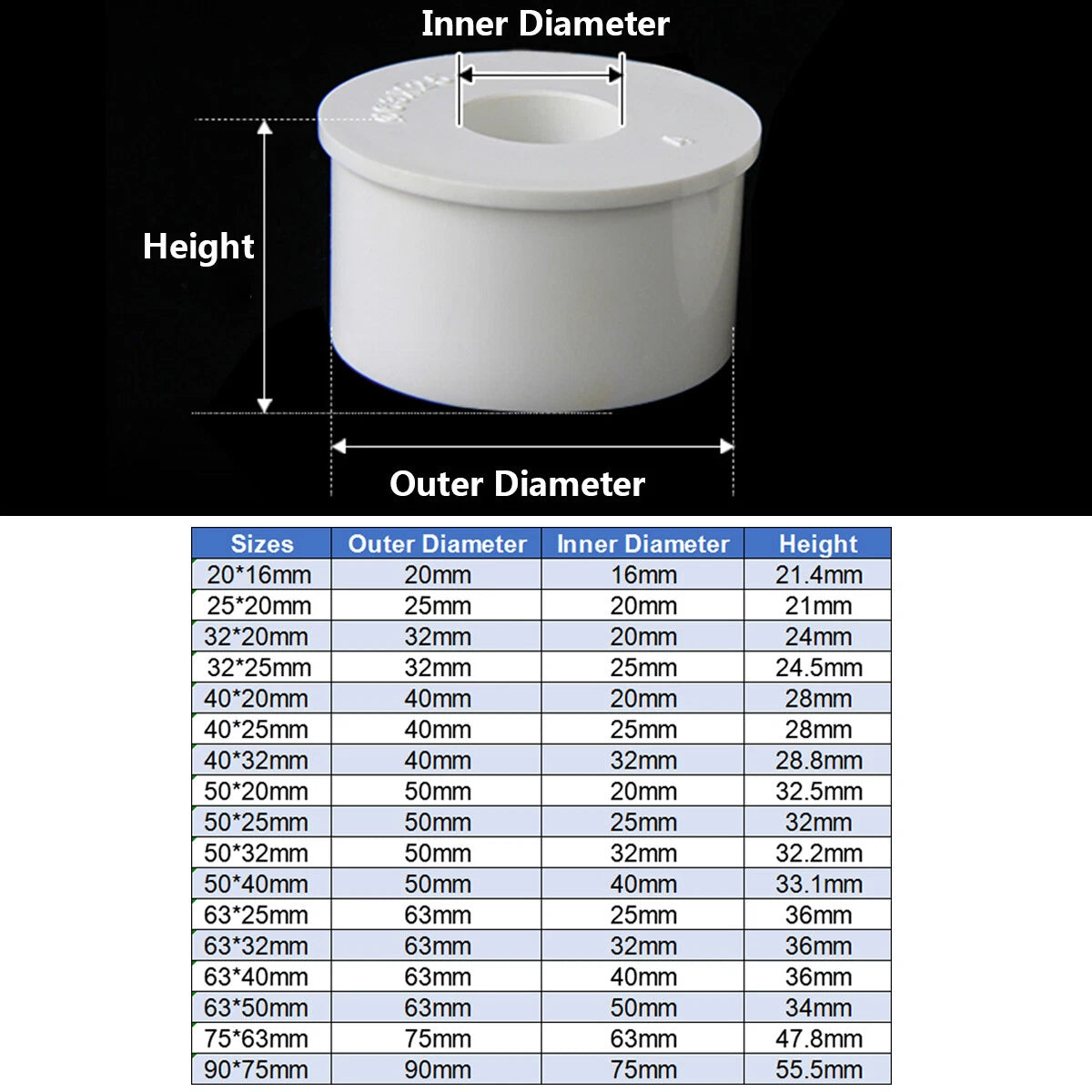 White PVC Pipe Adhesive Fittings Sleeves Bend Elbow Tee Reducer Caps Ball Valve
