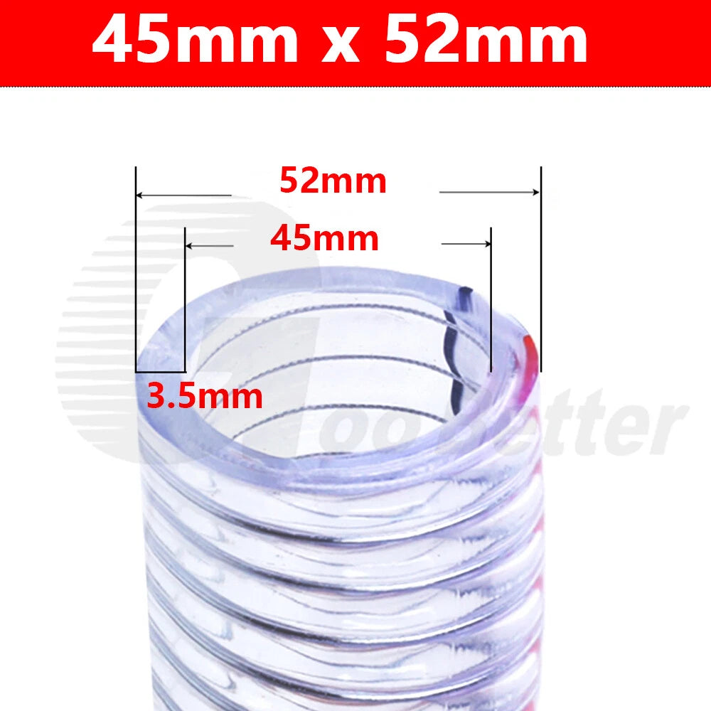 Food Grade Clear PVC Braided Hose Pipe — Wire Reinforced, Heavy Duty Air Water Fuel