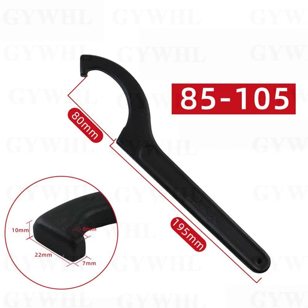 Carbon Steel Crescent Hook Head Round Nut Spanner C Shape Wrench Tool Hand Tool