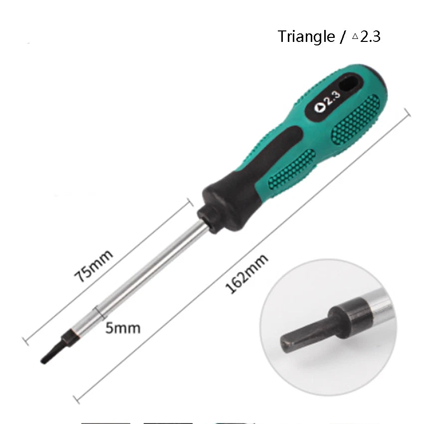 Security Screwdriver Set — Reverse Phillips, Y-Type, Triangle & Metric Bits