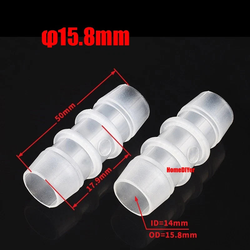 Plastic Barbed Connector 4mm~12mm Straight Cross Pipe Hose Tubing Joiner Fitting