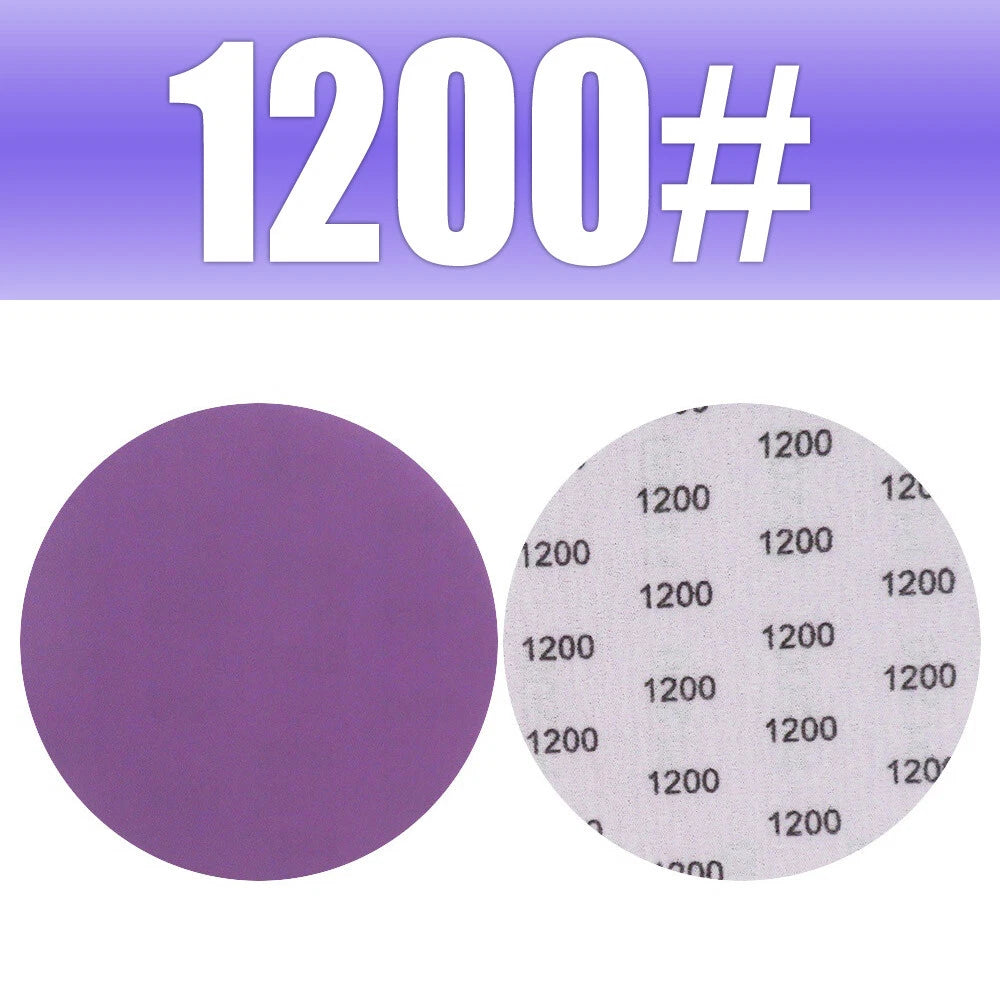 5" 125mm Purple Hook & Loop Sanding Discs 60-10000 Grit | Wet & Dry Sandpaper for Orbital Sanders