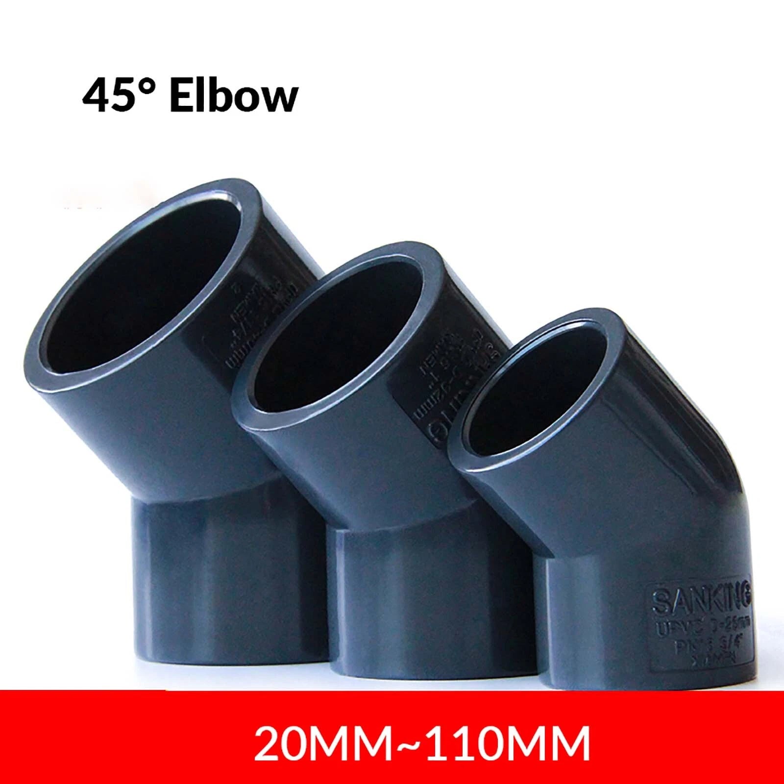 PVC UPVC SOLVENT WELD PIPE FITTINGS FISH POND INDUSTRIAL Plumbing Couping Grey