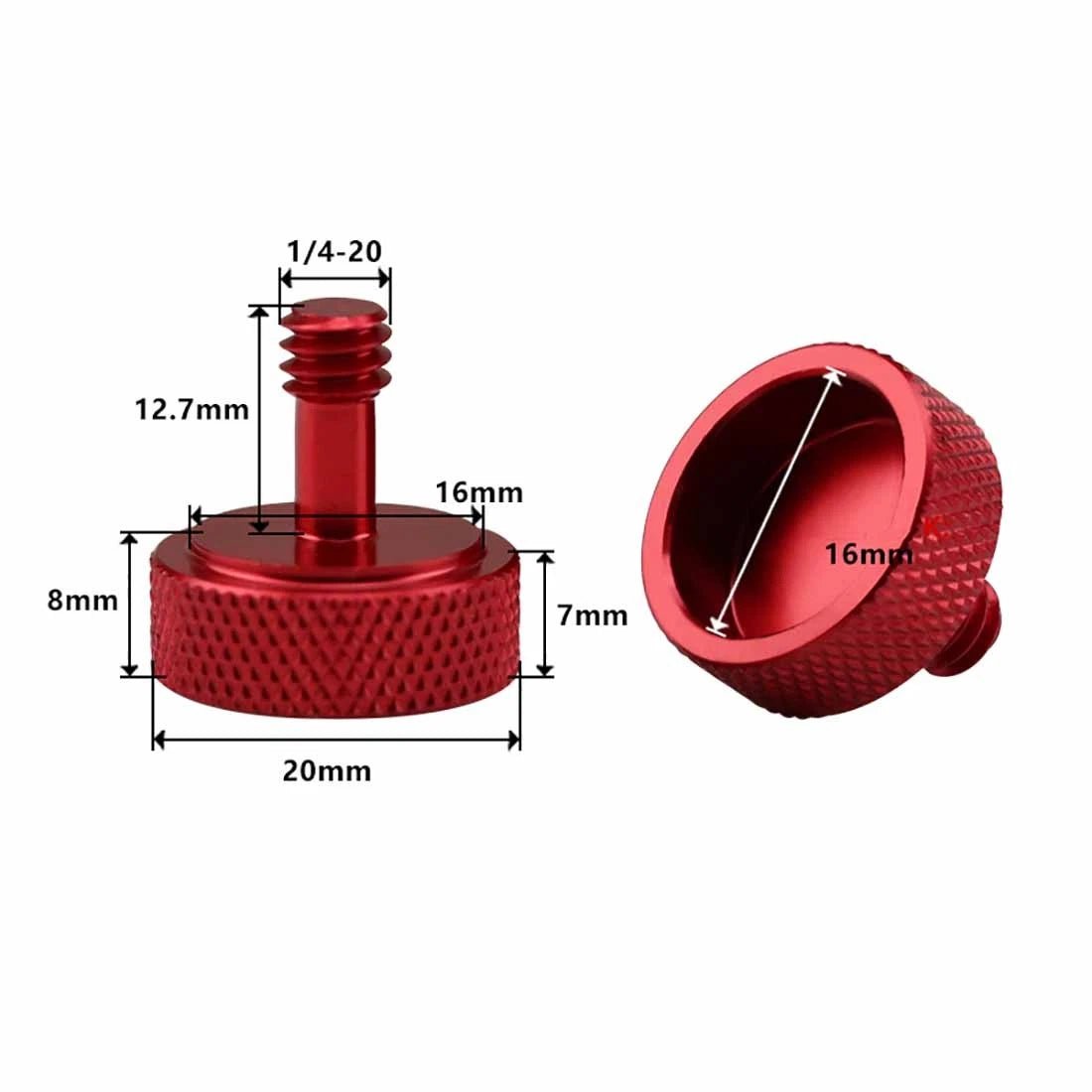 1/4" Camera Thumb Screws – Aluminum Alloy & Stainless Steel Pan Head Adapter Bolts - HomeDIYer