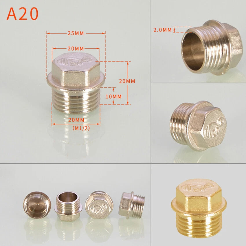 BSP 1/2" Brass Pipe Fittings — Adapters, Elbows, Tees & Connectors