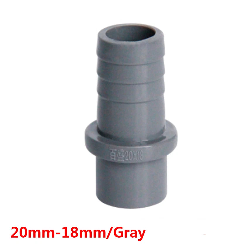 20mm 25mm PVC Pipe Connector Fittings Adapter to Hose OD 5 8 10 12 14 16 18 20mm
