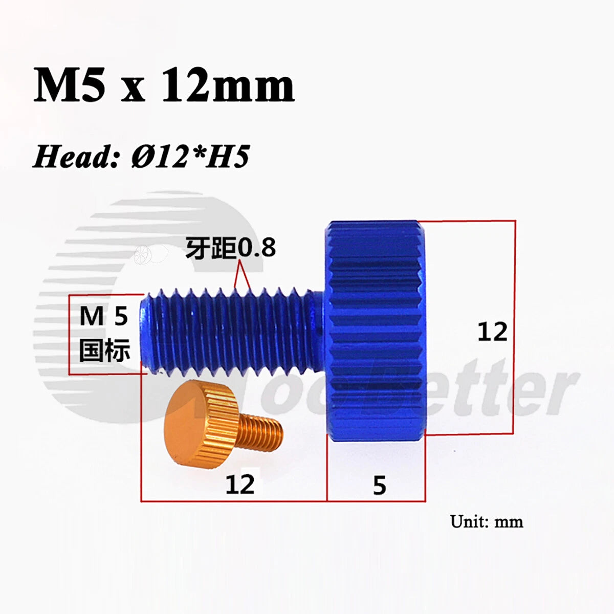 Aluminum Knurled Thumb Screws – M2 to M6 Flat Head Hand Grip Bolts, 10 Colors
