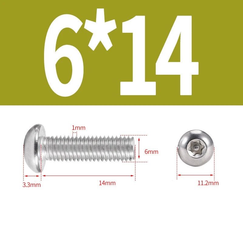 M5 M6 A2 Stainless Pan Head Torx Pin Security Machine Screws | Anti - Vandal Bolts - HomeDIYer