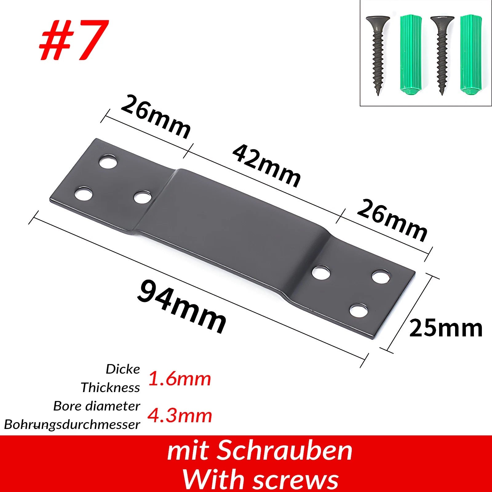 U Shaped Brackets Flat Hooks Stainless Hooks Ceramic Tile Display Bracket