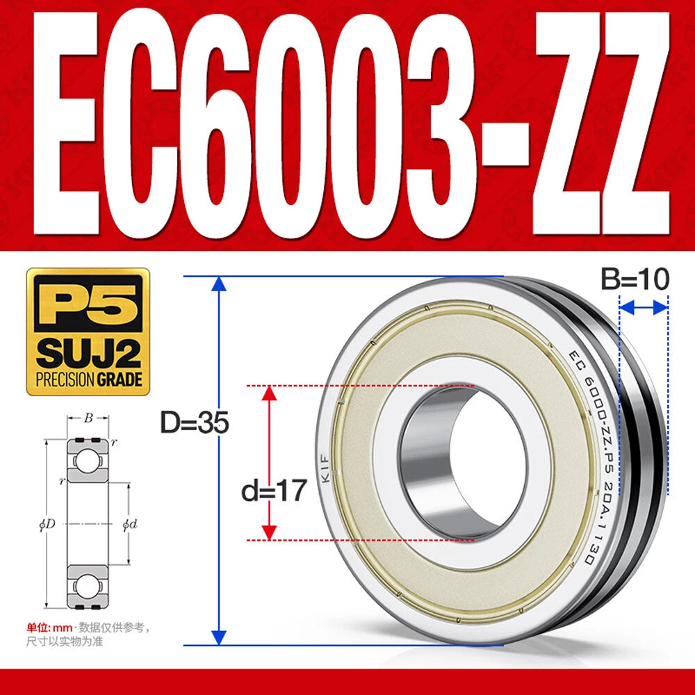 Non-Slip Ball Bearings EC6000/EC6200 Series High Speed Bearings 6000 6201~6206ZZ
