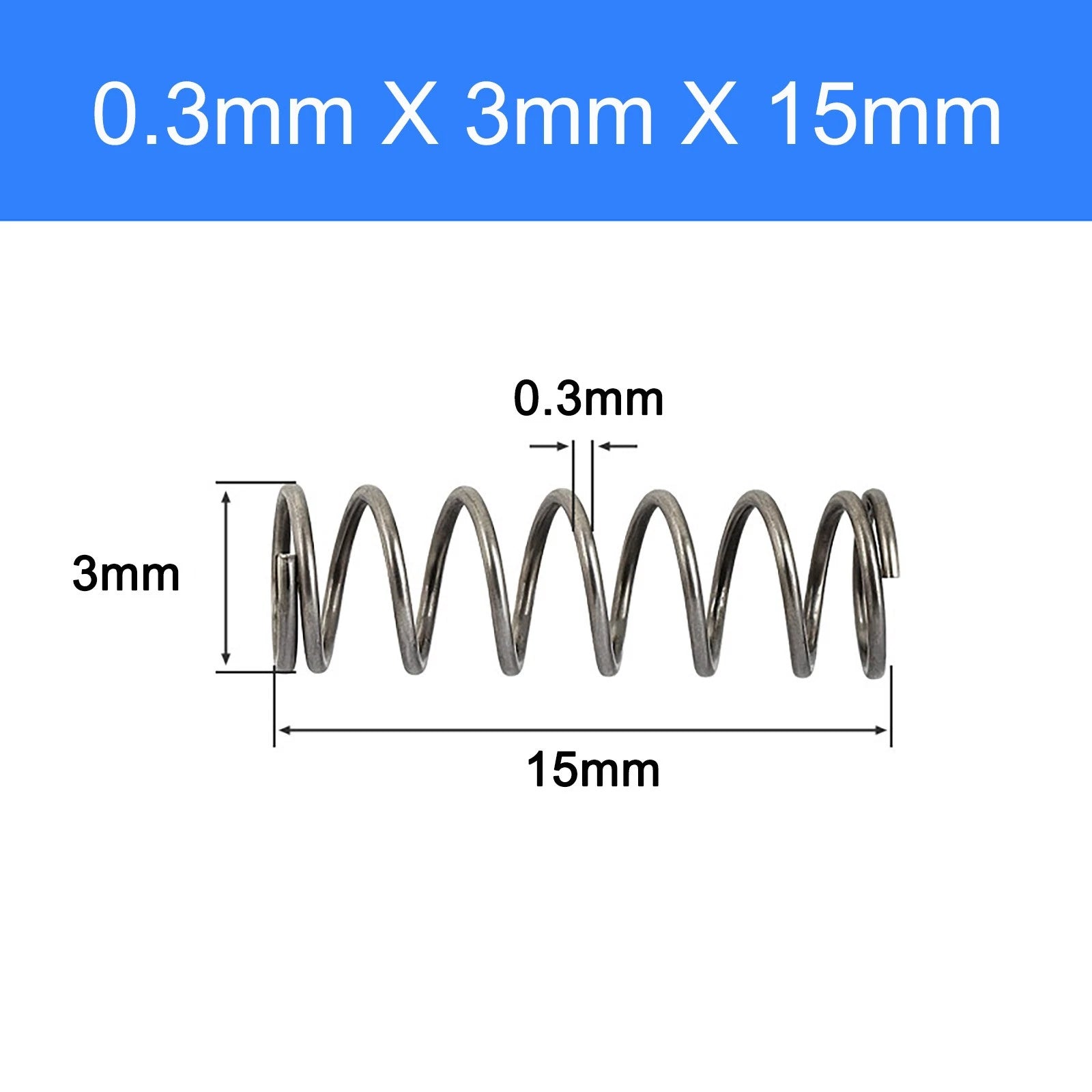 Spring Steel Compression Spring Pressure Coil Spring Wire 0.3mm OD 1.5-6mm Shop