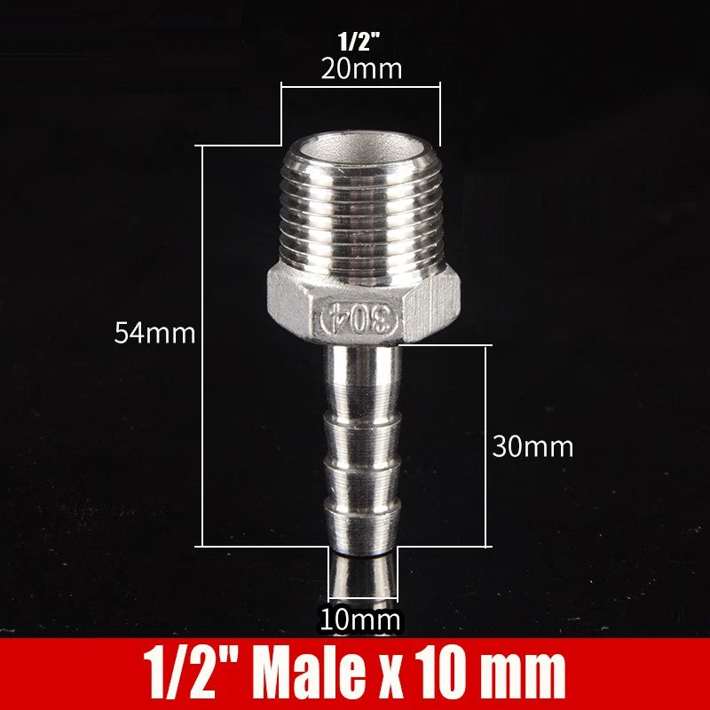 1/4"-4" Inch Female/Male Stainless Hose Connector Fitting For Air Water Fuel Gas
