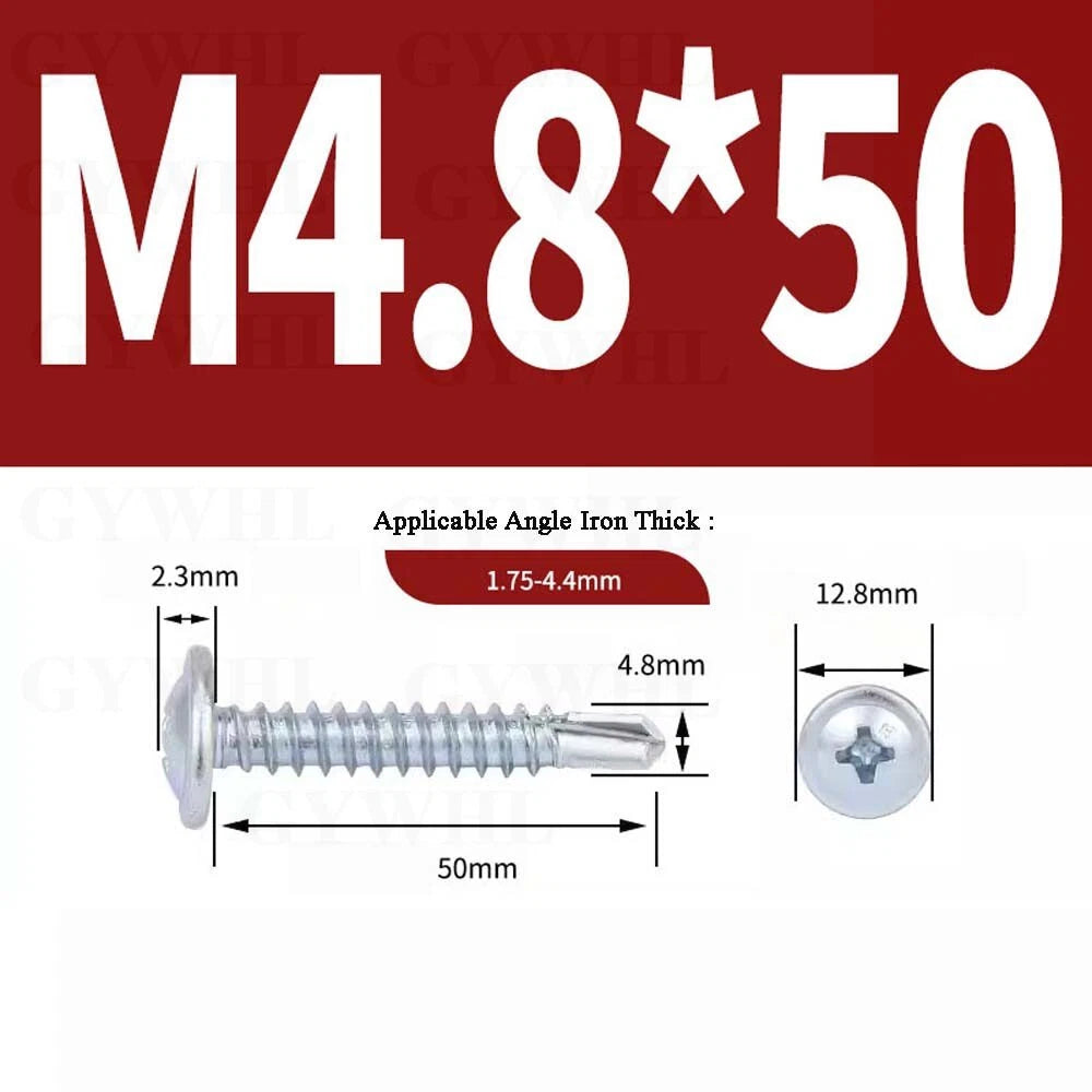 M4.2 M4.8 Self Drilling Wafer Head Screws – Steel & Stainless for Sheet Metal