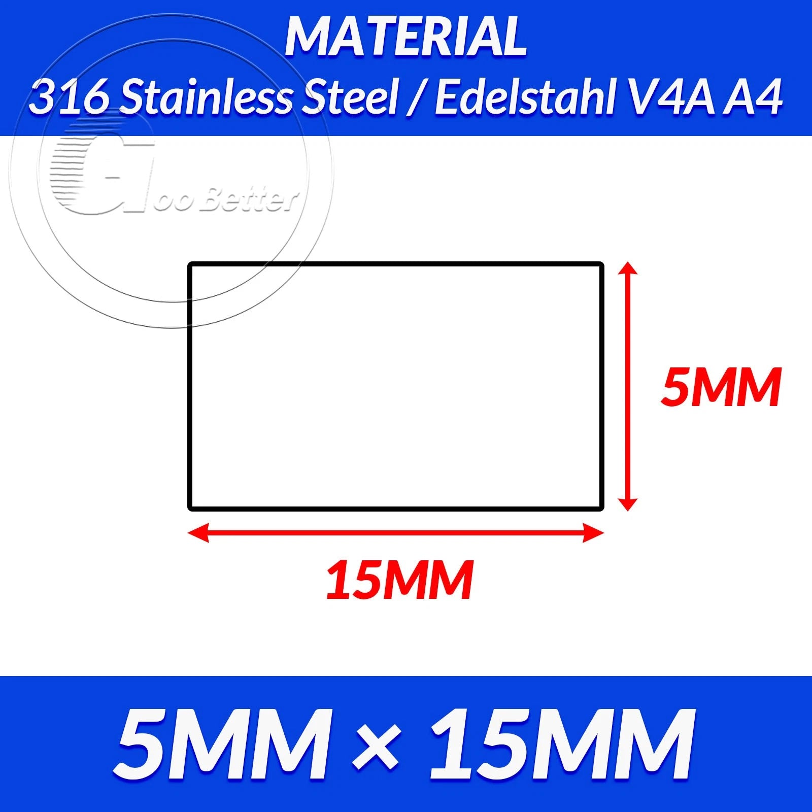 316 A4 Stainless Steel Flat Bar Metal Plate Strip Width 10MM-80MM Length 100MM