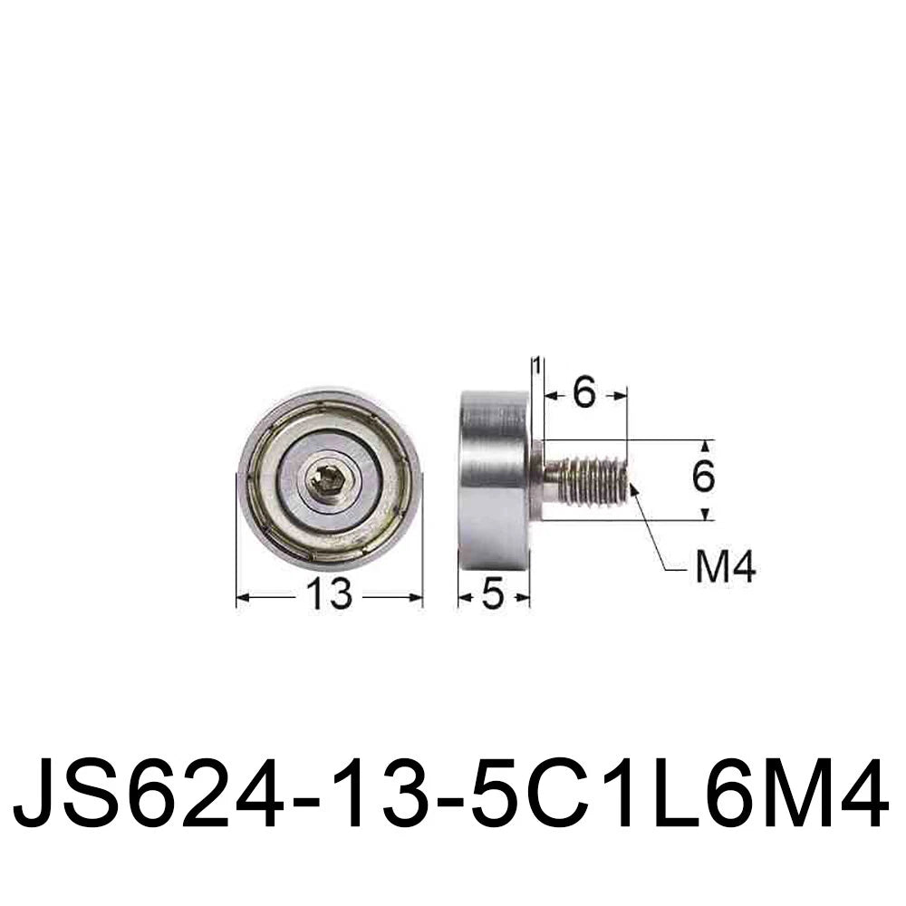 NTBG 7-52mm Metal Ball Bearing Pulley Flat Roller Guiding Wheel M3-M10 Threaded