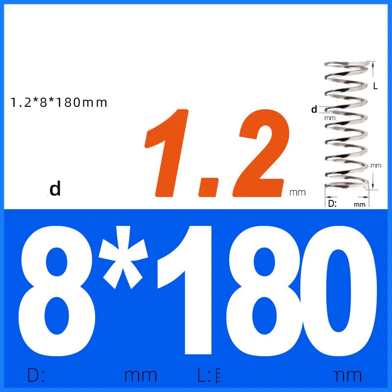 Compression Spring 1.2mm Wire Dia 8mm - 13mm OD Small Pressure Springs