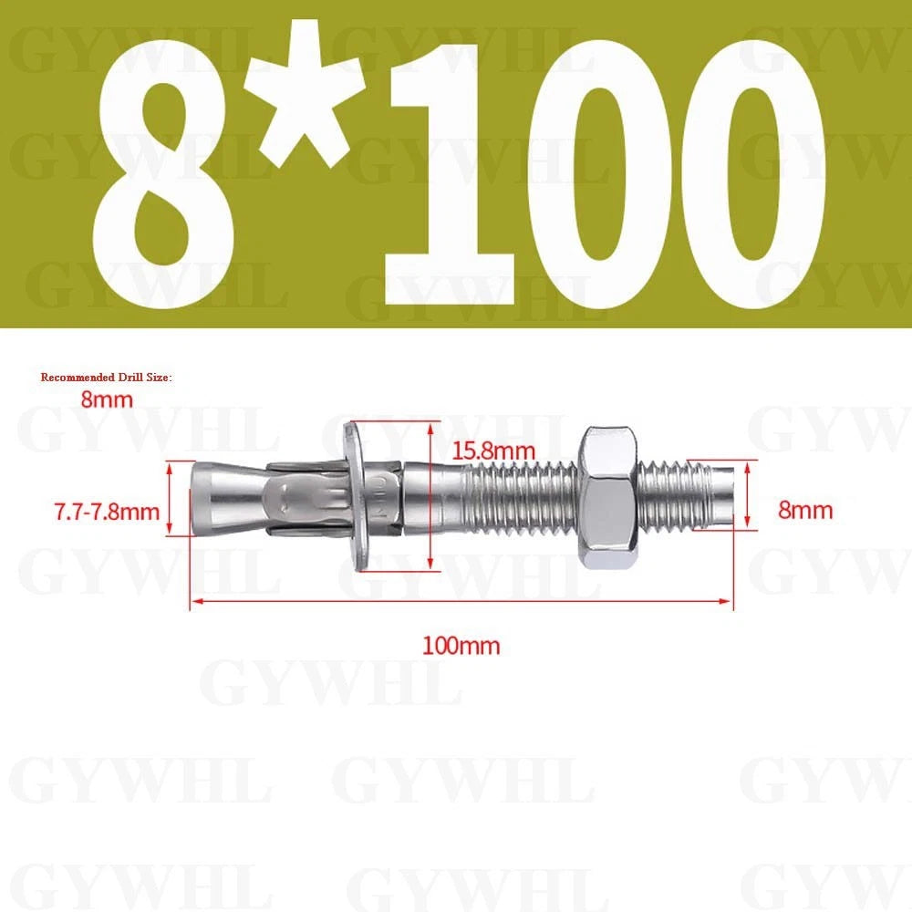 Hex Head Expansion Anchor Bolts — M6 to M20, Stainless Steel A2 & Zinc Plated, Extra Long