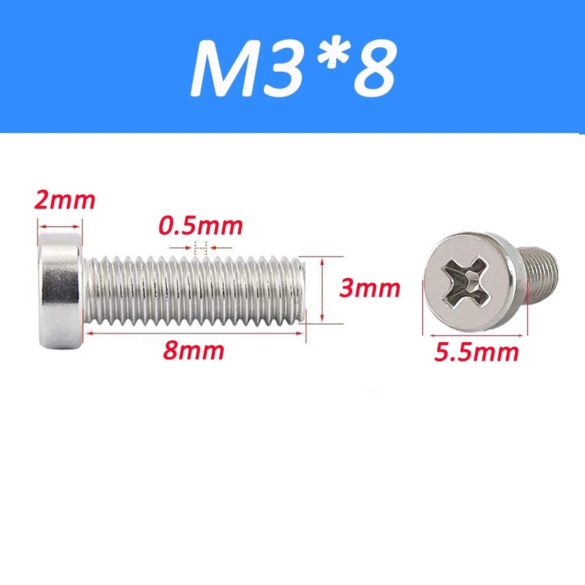 A2 Stainless Steel Cheese Head Phillips Machine Screws | M2–M8 Metric Bolts - HomeDIYer