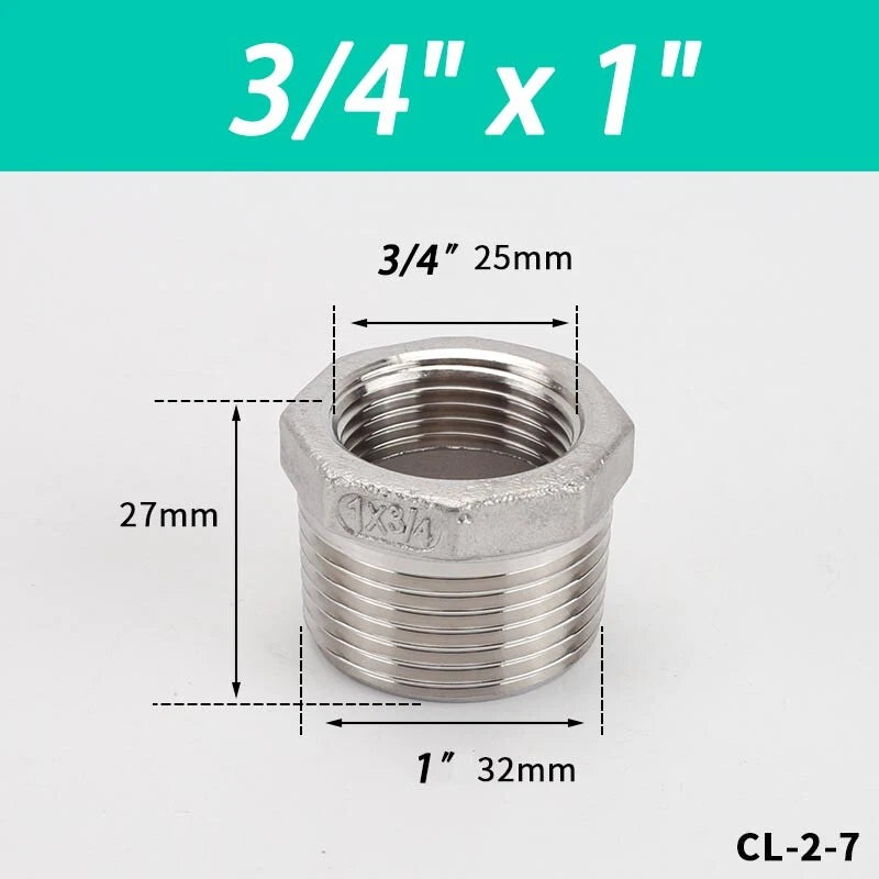 Stainless Steel BSP Pipe Fittings — Plug, Nipple, Elbow, T-Piece & More (1/8" to 4")