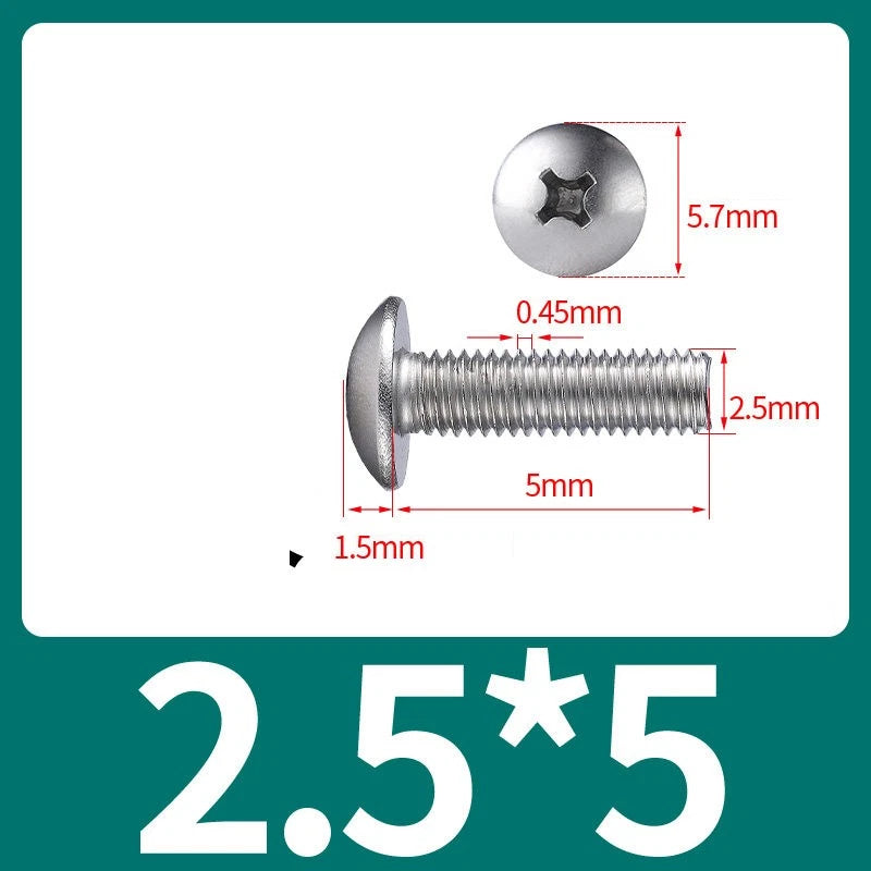 Phillips Flat Head Machine Screws M2-M8 | A2/A4 Stainless Steel