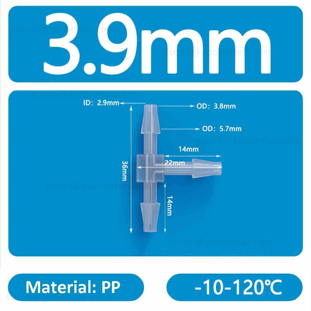 Plastic Barbed Hose Connectors — T-Piece, Elbow & Straight Fittings for Air & Water Lines