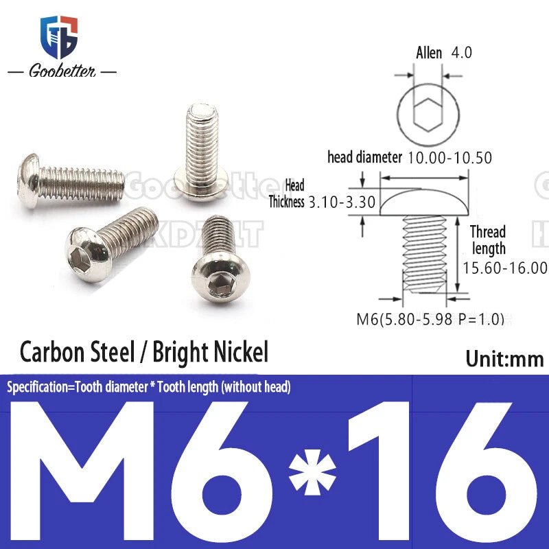 Large Flat Head Machine Screws M2–M6 Allen Torx Slotted Multi - Drive 100pcs - HomeDIYer