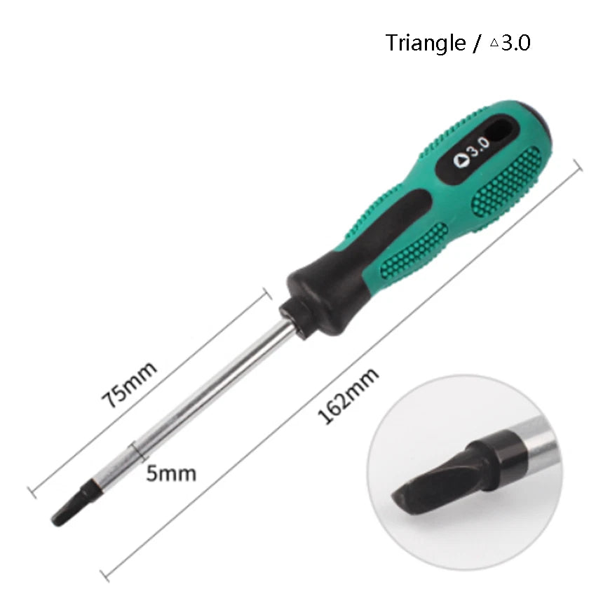 Security Screwdriver Set — Reverse Phillips, Y-Type, Triangle & Metric Bits