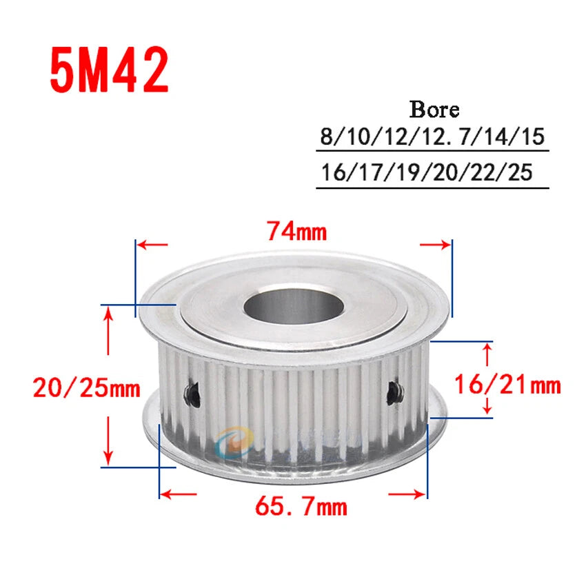 HTD-5M 25-38T Timing Belts Pulley AF-type Drive Pulleys For 15/20mm Width Belt