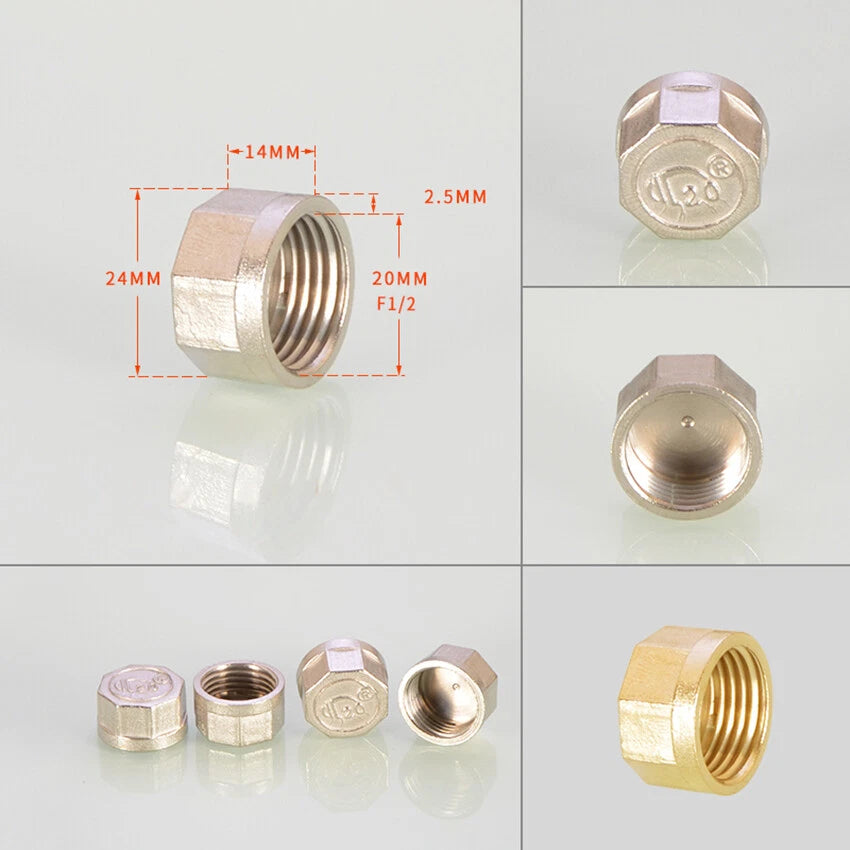 BSP 1/2" Brass Pipe Fittings — Adapters, Elbows, Tees & Connectors