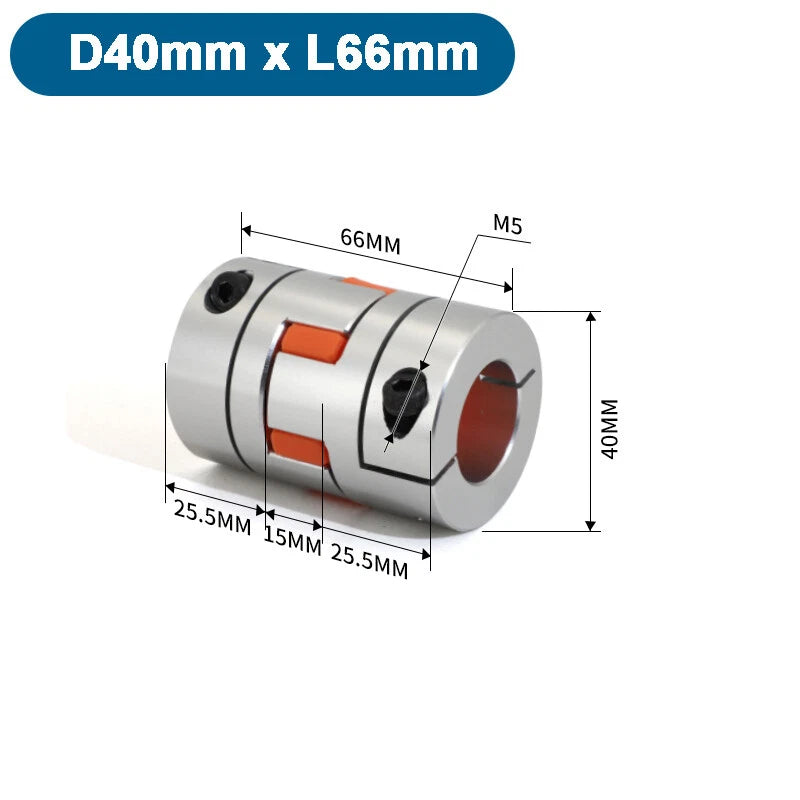 CNC Shaft Coupler Flexible Plum Spider Jaw Coupling Stepper Motor D14mm - 150mm