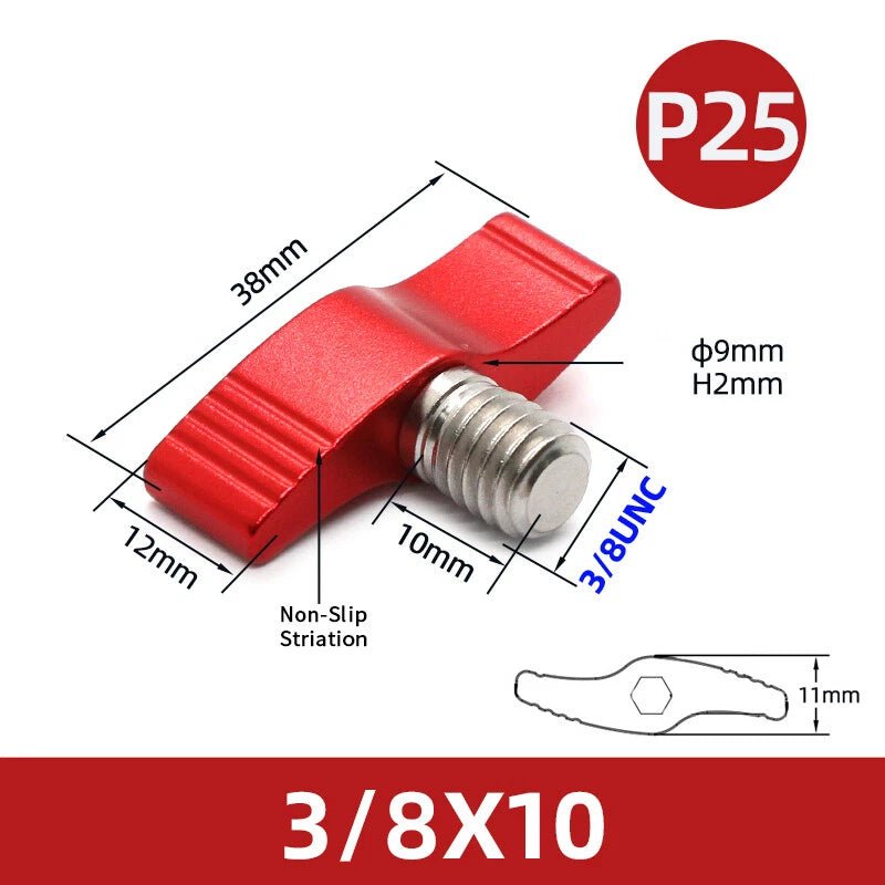 UNC 3/8" & 1/4" Wing Thumb Screws – Single & Double Wing T - Type, Aluminum & Stainless Steel - HomeDIYer