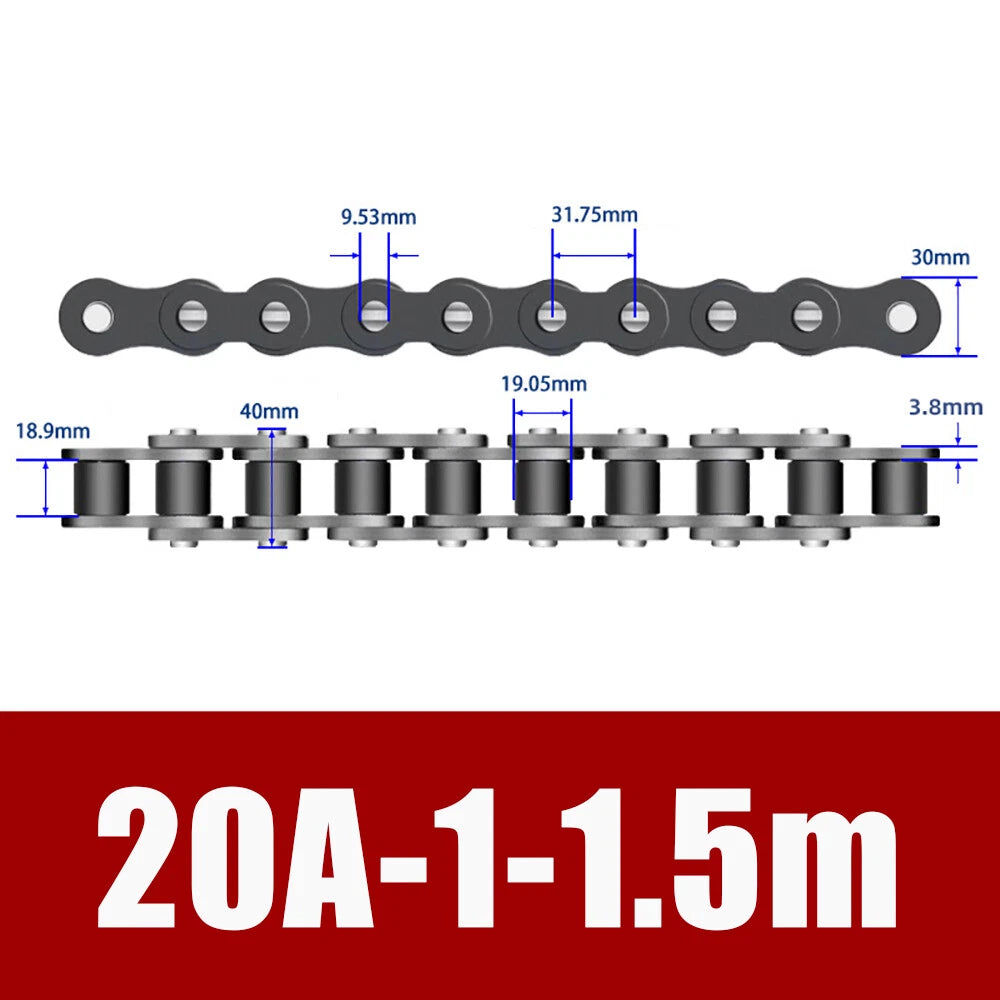 Roller Chain Single Row-Double Row Transmission Chain Manganese Steel 04C 06B