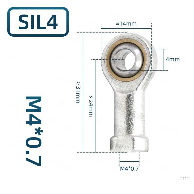SI Female Series Rod End Bearings M3 M4 M5 M6 M8 M10 - M30 Right-Left Thread