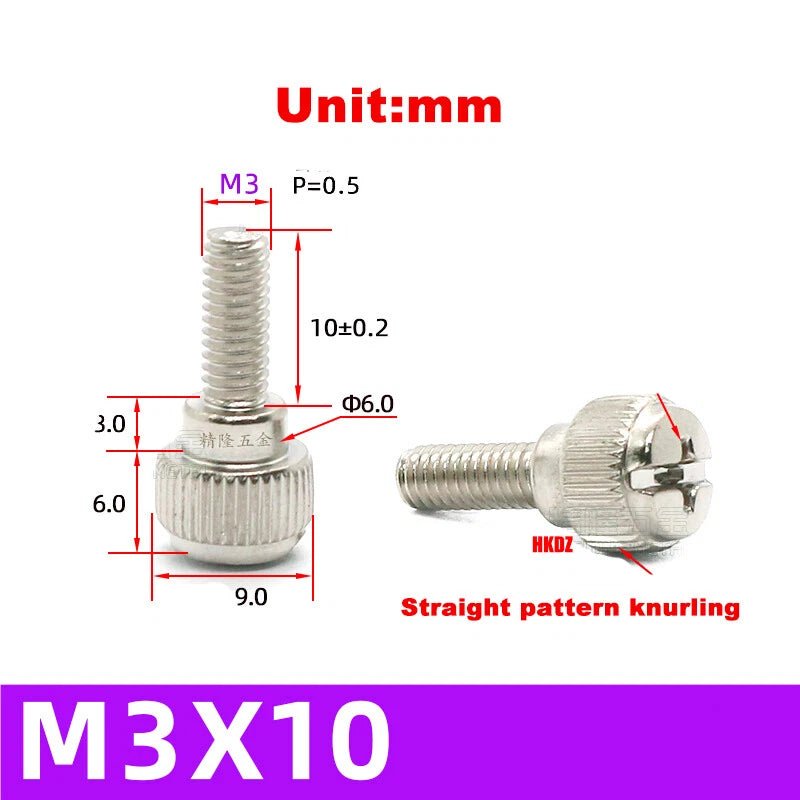 M3~M6 Phillips Carbon Steel Step Knurled Thumb Screws | Hand Grip Knob Bolts - HomeDIYer