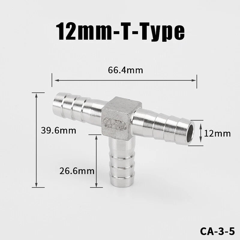 Stainless Steel BSP Hose Tail Connector Fitting — Y / L / T / Inline Type