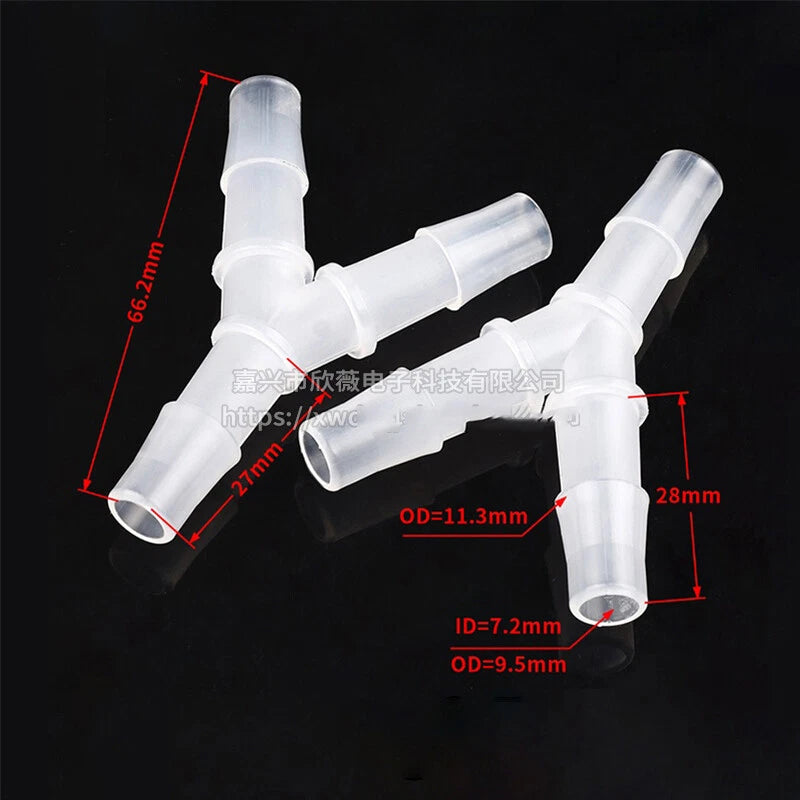 Plastic Hose Pipe Connector Reducing Fitting Plastic Barbed Fuel Water Vacuum