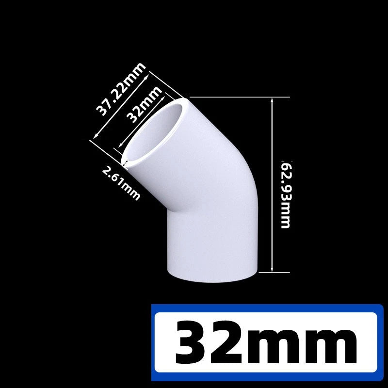 PVC Pipe Fittings White Connector Metric For Aquarium Fish Tank Various Parts