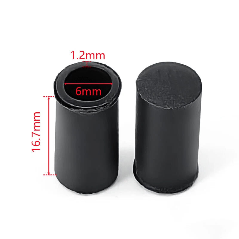 Goobetter Round PVC Rubber End Caps – 2.5mm to 19mm (Black, White, Transparent)